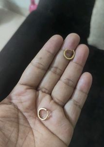 Sparkling Hoop Earring 22k Gold 2 Item
