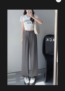 Korean Style Grey Pants Formal