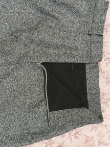 Black &amp; Grey Mini Skirt – Trendy &amp; Lightly Worn!