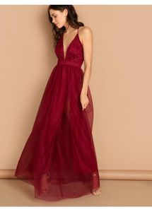 Burgundy Slit Maxi Dress