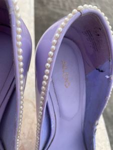 Aldo Lavender Leather Pointed Heels