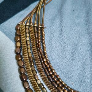 Sanverse Antique Ethnic Oxidised Golden Neckpiece