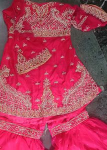 Elegant Pink ghrara Set