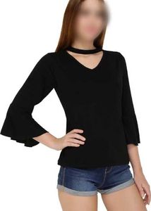 y2k black neck band top