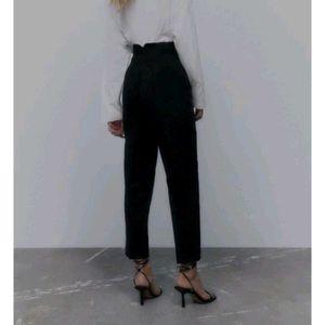 Black  Formal Straight Leg Pants