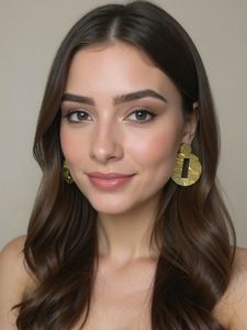 Anti Tarnish Golden Dangler Earrings