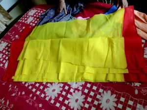 Red &amp; Yellow Saree For Women