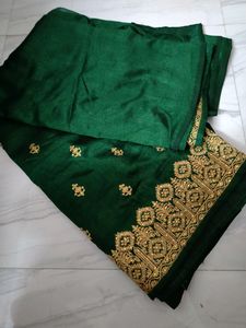 Beautiful Green Party Wear Saaree