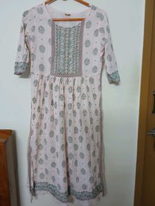 Floral Print Dress with pant and long dupatta