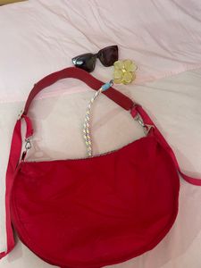 Red Crescent Shoulder Bag