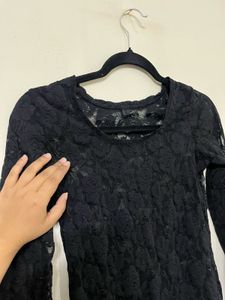 Elegant Black Lace Top