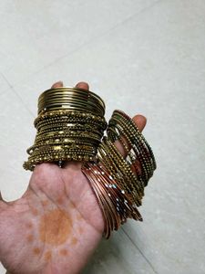 Metal &amp; Clay Bangles Combo