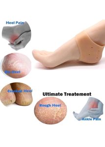 Half Silicon Gel Anti Crack Heel / Heel Support Gel Ped Half Heel Socks / Foot Pain Relief For Anti Crack Heel Support