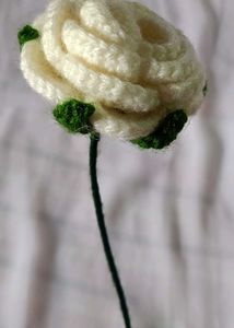 Crochet White Rose