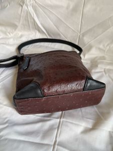 Pure Leather Hidesign Brown &amp; Black Sling Bag