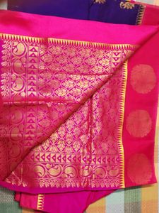 Cotton Silk Saree With Stitched Blouse