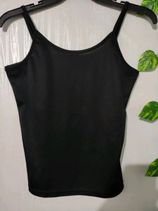 Black Noodle Strap Top