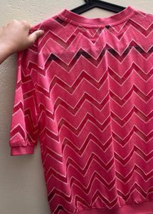 Splash Pink Zig Zag Top