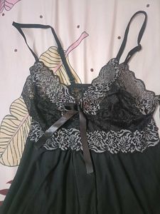 Black Babydoll Nightwear Dress
