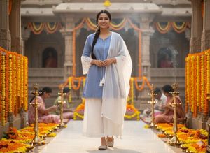 Premium Azure Bloom:Luxury at a Thrift Price!💸💎