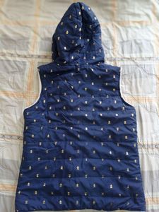 Navy Hooded Padded Vest