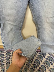 H&amp;M Light Blue Straight Fit Jeans.