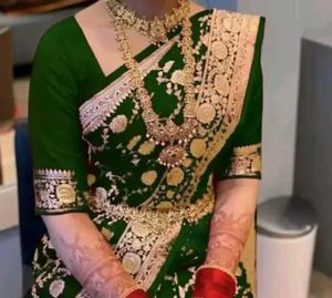 Elegant Green Banarasi Saree