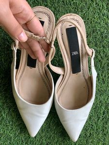 Zara White Heels