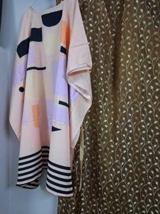 Geometric Print Kaftan Dress