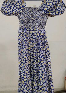 Daisy Print Smocked Dress