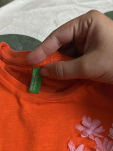 &#39; &#39;Hello Beautiful&#39; Long Sleeve Tee &amp; Orange UCB