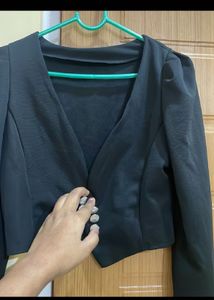 Black Cropped Blazer