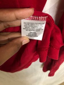 White Stag Cotton Red Long Sleeve T Shirt