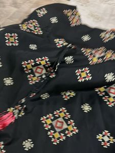 Embroidered Black Kurta kaftan