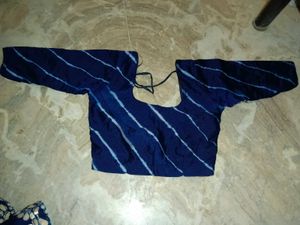 Navy Blue Embroidered Lahenga &amp; White Choli