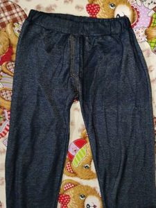 Stylish Leggings dark blue With Strips