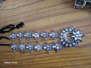 Oxidised Kundan Set
