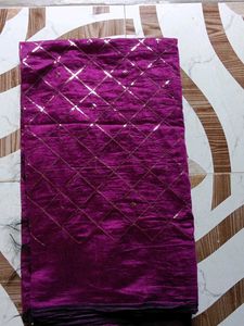 purple colour sequence saree