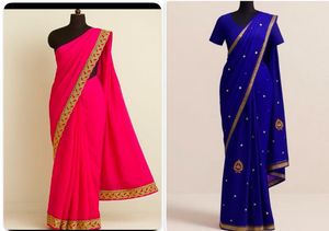 Combo Of 2 Festive Saree With Blouse