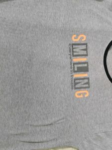 Gray &#39;Smiling&#39; Graphic Tee