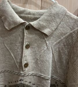 Vintage Patterned Knit Sweater