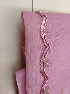 Elegant Pink Saree with blouse