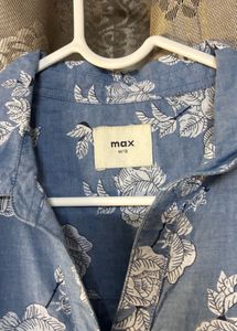 Blue Floral Shirt Dress| Good for casual wear