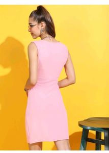 Pink Cutout Bodycon Dress