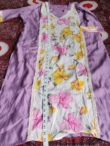 Floral White And Pink Kurti