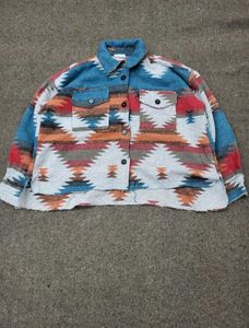 Patterned Cropped Jacket