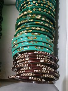 Multicolored Glass Bangles