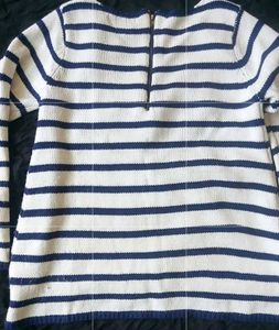 Striped Knit Pullover Sweater