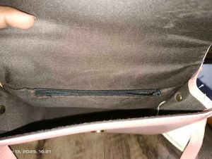 Blush Pink &#39;F&#39; Logo Top Handle Bag