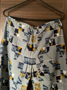 Printed Casual Palazzos Blue